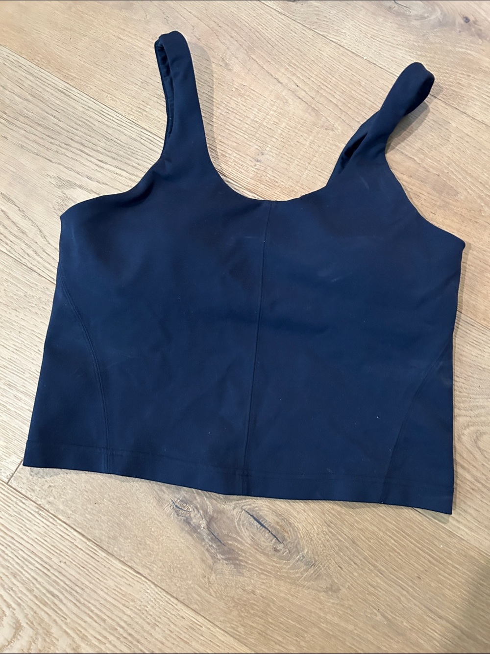 lululemon athletica Navy Scoop Neck Crop Tank